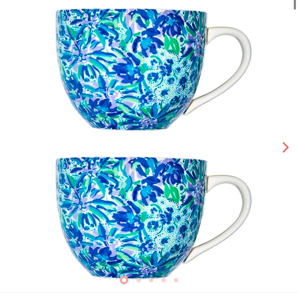 NWT Lilly Pulitzer Ceramic Mugs Set of 2